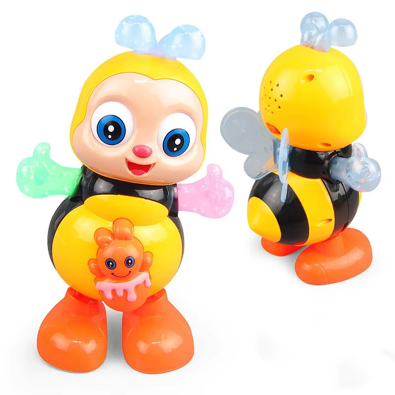 Dancing Bee with Flashing LED Lights, Music Playback, and Interactive Action, Safe for Ages 3+