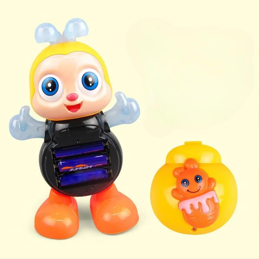 Dancing Bee with Flashing LED Lights, Music Playback, and Interactive Action, Safe for Ages 3+