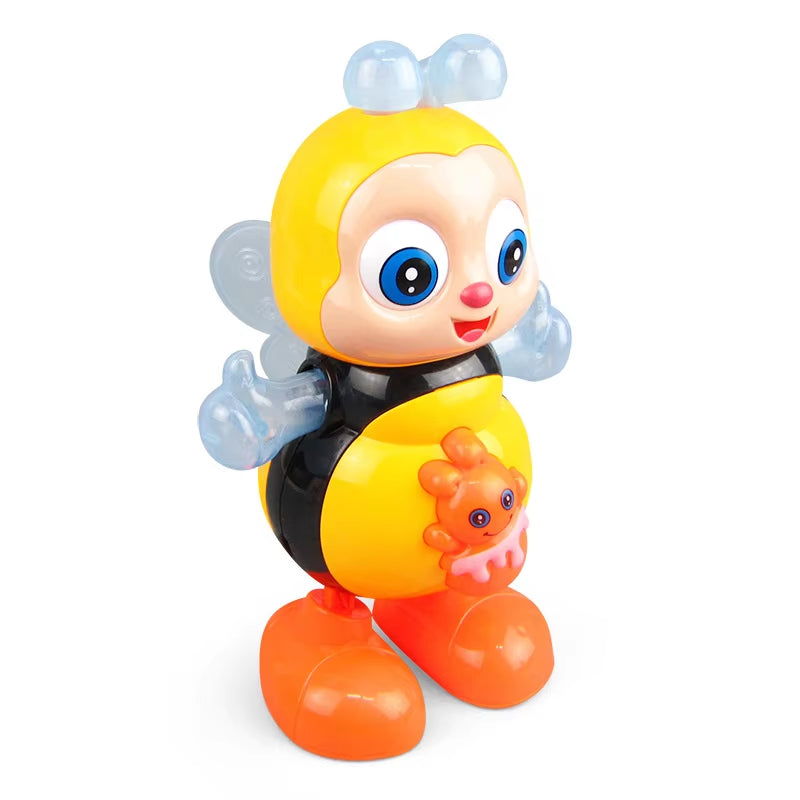 Dancing Bee with Flashing LED Lights, Music Playback, and Interactive Action, Safe for Ages 3+
