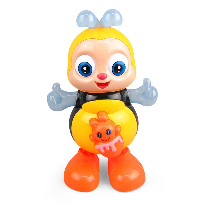 Dancing Bee with Flashing LED Lights, Music Playback, and Interactive Action, Safe for Ages 3+