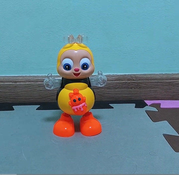 Dancing Bee with Flashing LED Lights, Music Playback, and Interactive Action, Safe for Ages 3+