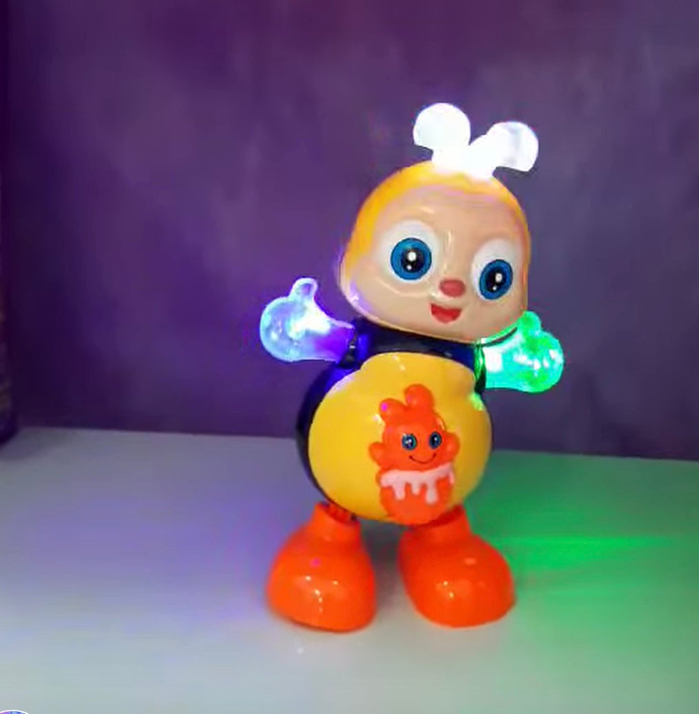 Dancing Bee with Flashing LED Lights, Music Playback, and Interactive Action, Safe for Ages 3+