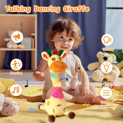 Dancing Giraffe Toy with Music & Lights, Records and Repeats Voices, Safe for Ages 3+