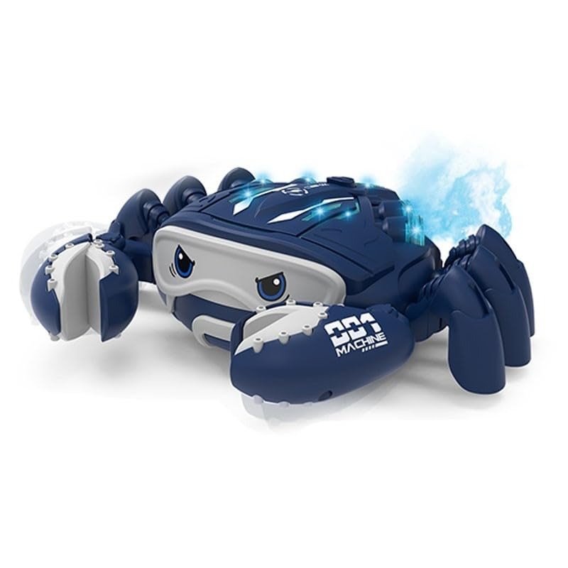 Dancing LED Crab Toy With Water Spray, Sound Effects, Lifelike Movement, Realistic Design for Ages 3+