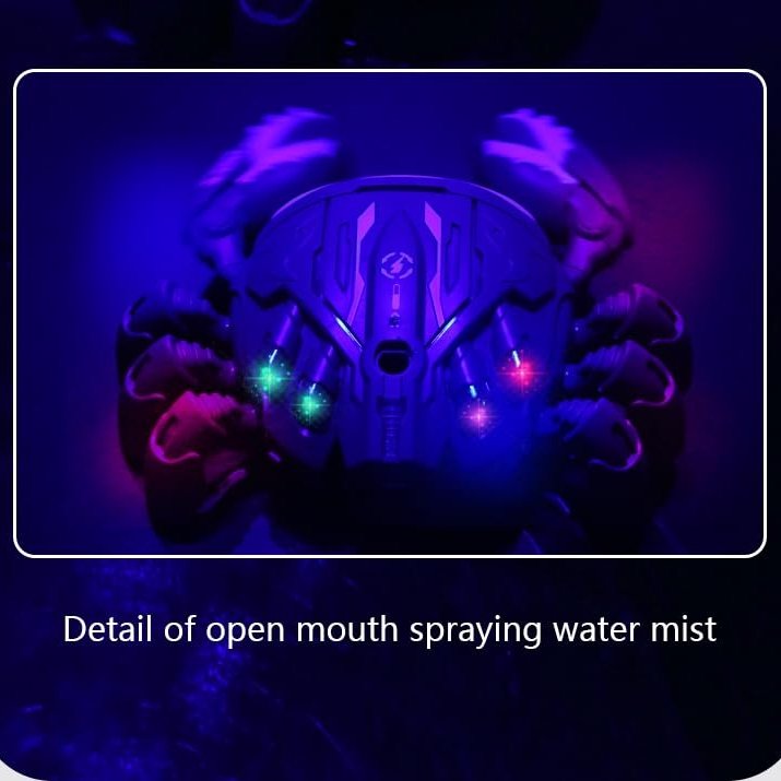 Dancing LED Crab Toy With Water Spray, Sound Effects, Lifelike Movement, Realistic Design for Ages 3+