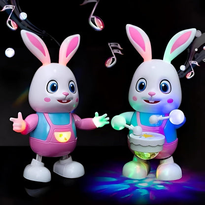 Dancing Rabbit Toy with Lights With LED, Music Drumming, Voice Imitation, Educational Fun for Ages 3+