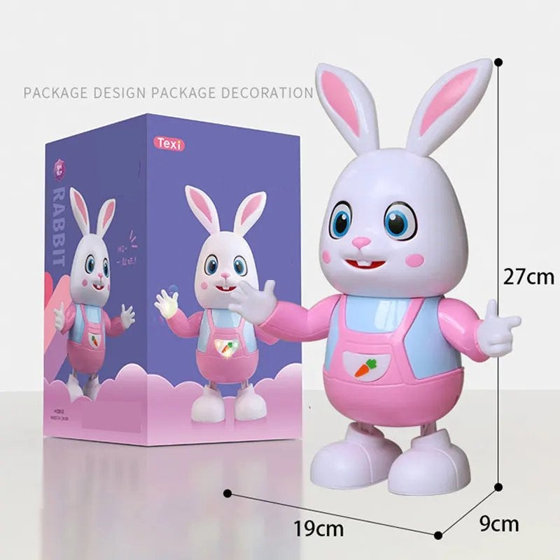 Dancing Rabbit Toy with Lights With LED, Music Drumming, Voice Imitation, Educational Fun for Ages 3+