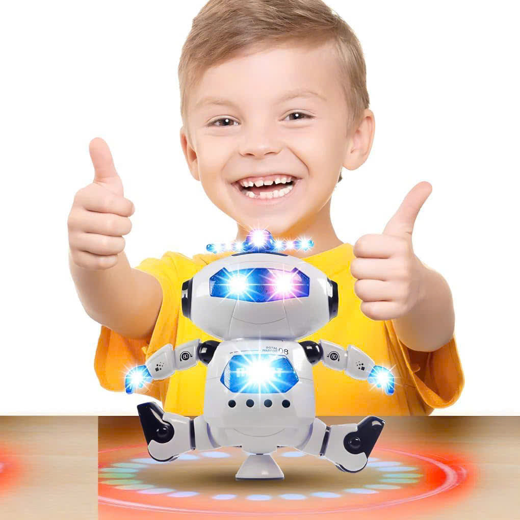 Dancing Robot with Music and Lights, 360° Rotation, Compact, Easy to Carry, Safe for Ages 3+