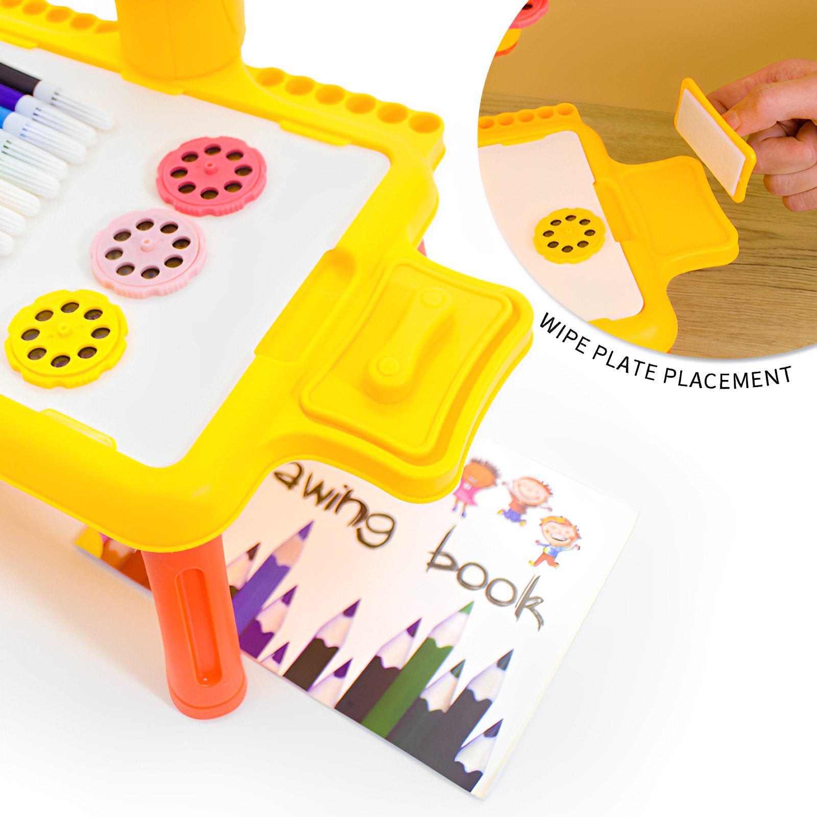 Deer Projection Drawing Board, Includes 12 Doodle Pens & Drawing Book, Erasable, Safe for Kids Ages 3+