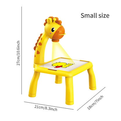 Deer Projection Drawing Board, Includes 12 Doodle Pens & Drawing Book, Erasable, Safe for Kids Ages 3+