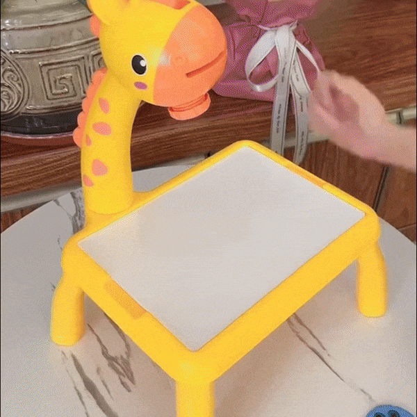 Deer Projection Drawing Board, Includes 12 Doodle Pens & Drawing Book, Erasable, Safe for Kids Ages 3+