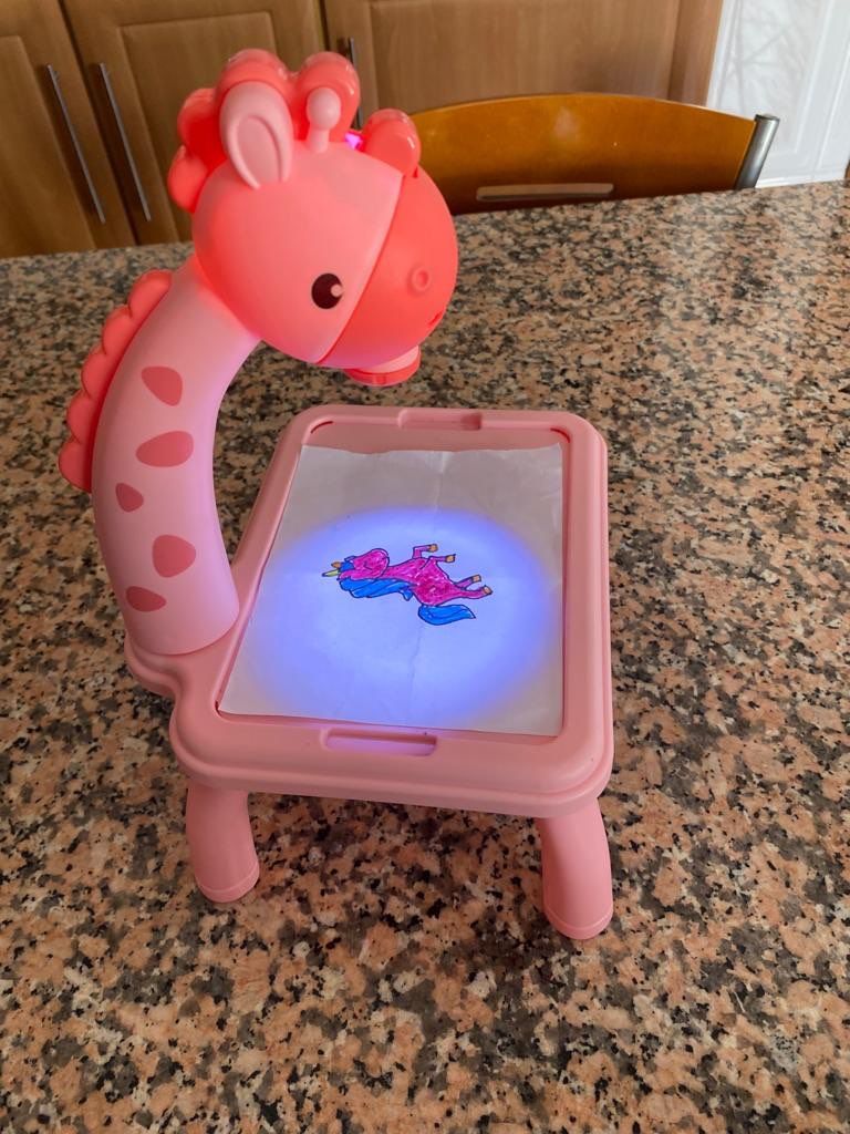 Deer Projection Drawing Board, Includes 12 Doodle Pens & Drawing Book, Erasable, Safe for Kids Ages 3+