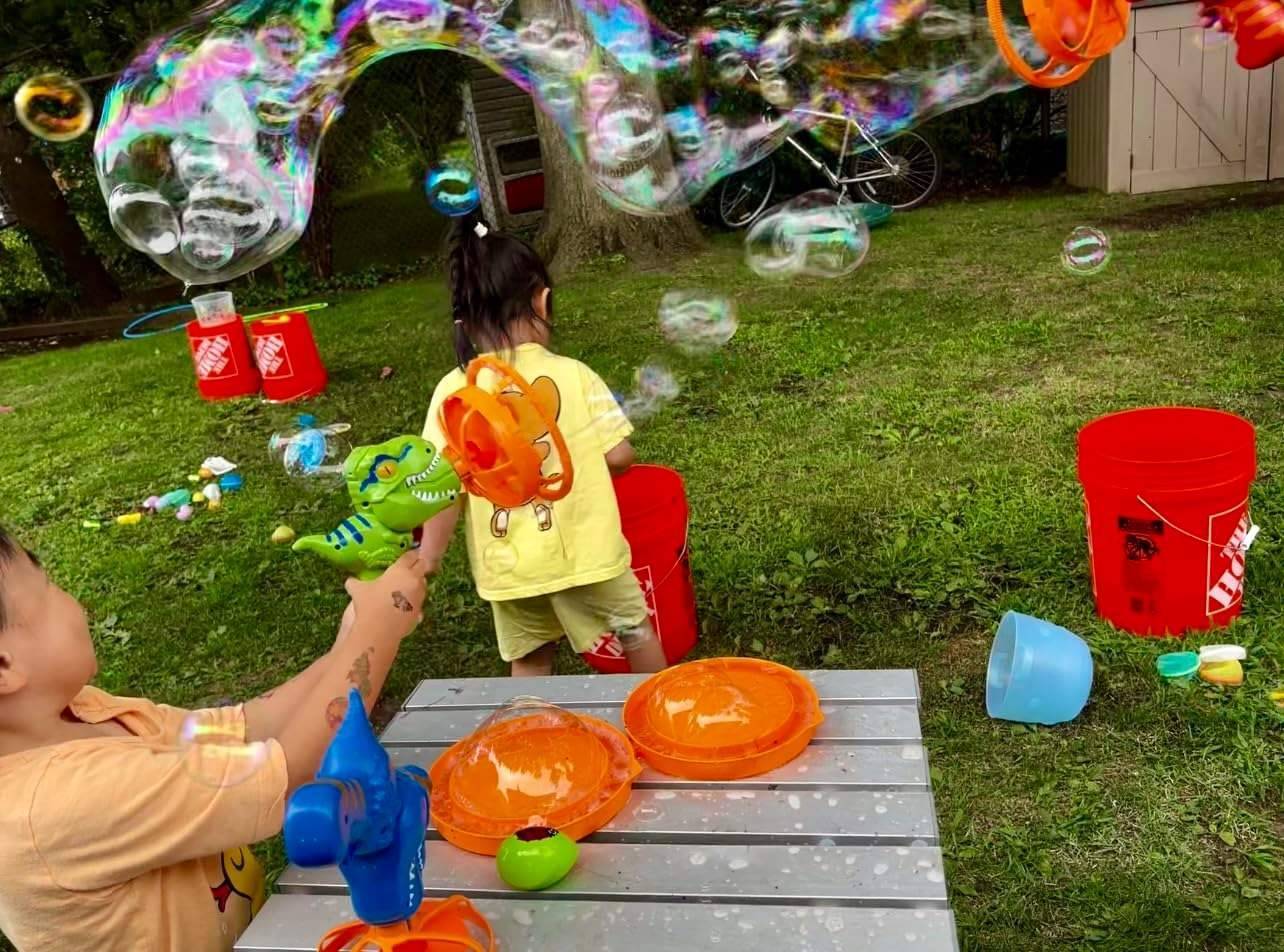 Delightful Dinosaur Bubble Blaster with High Power, Easy to Use,  ABS Plastic, Safe for Ages 6+