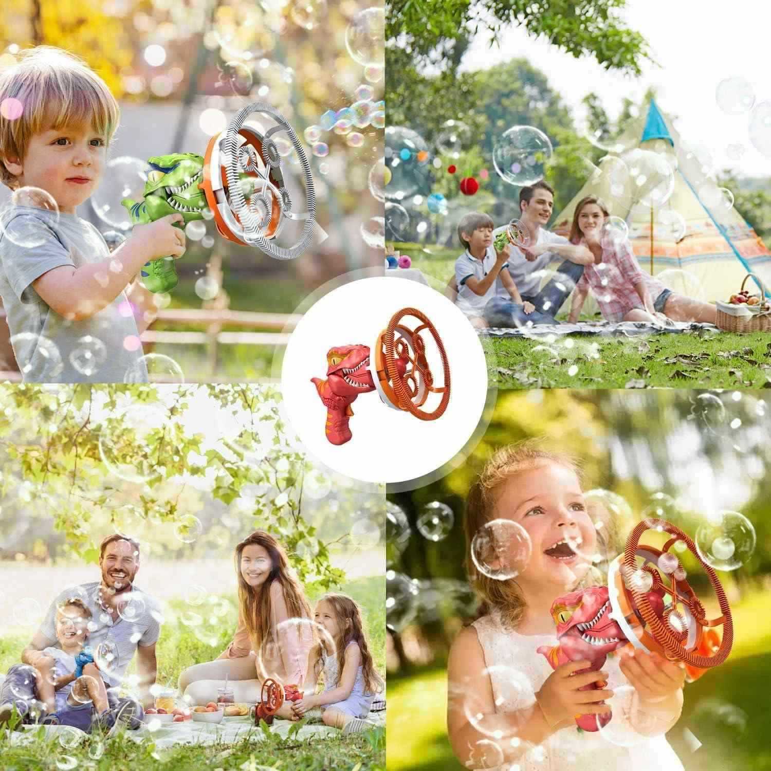 Delightful Dinosaur Bubble Blaster with High Power, Easy to Use,  ABS Plastic, Safe for Ages 6+