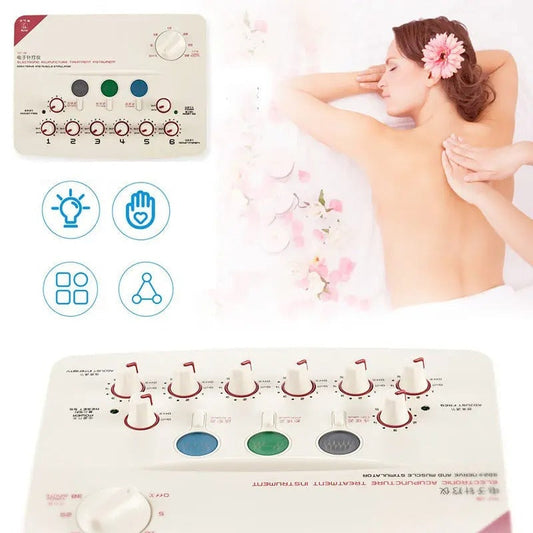 Digital Acupuncture Massager with LCD, 6-Channel Pulse Output