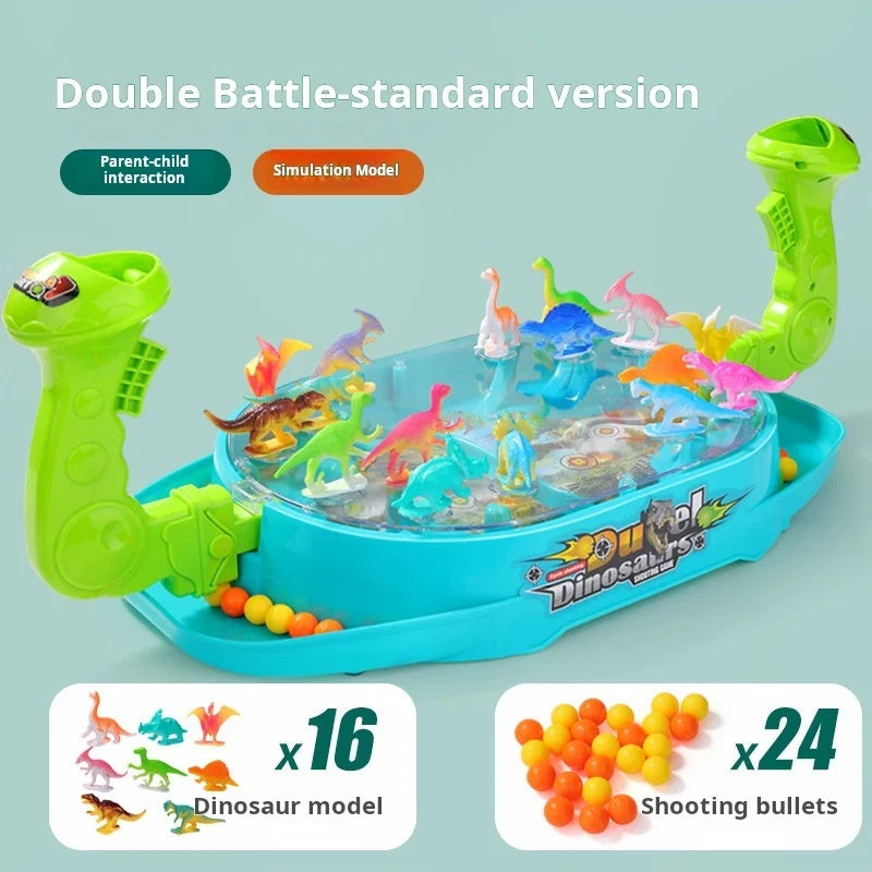 Dinosaur Battle Game with ABS Plastic, No Battery Needed, Sound Effects, Safe for Kids 3+