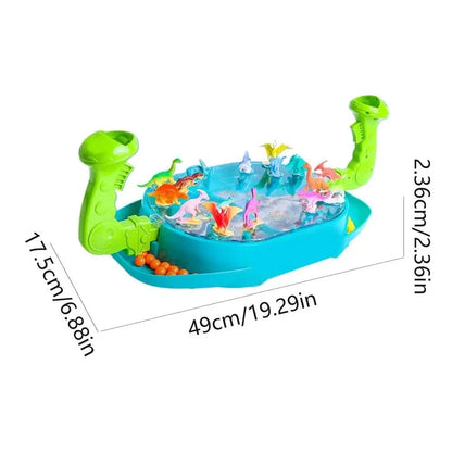 Dinosaur Battle Game with ABS Plastic, No Battery Needed, Sound Effects, Safe for Kids 3+