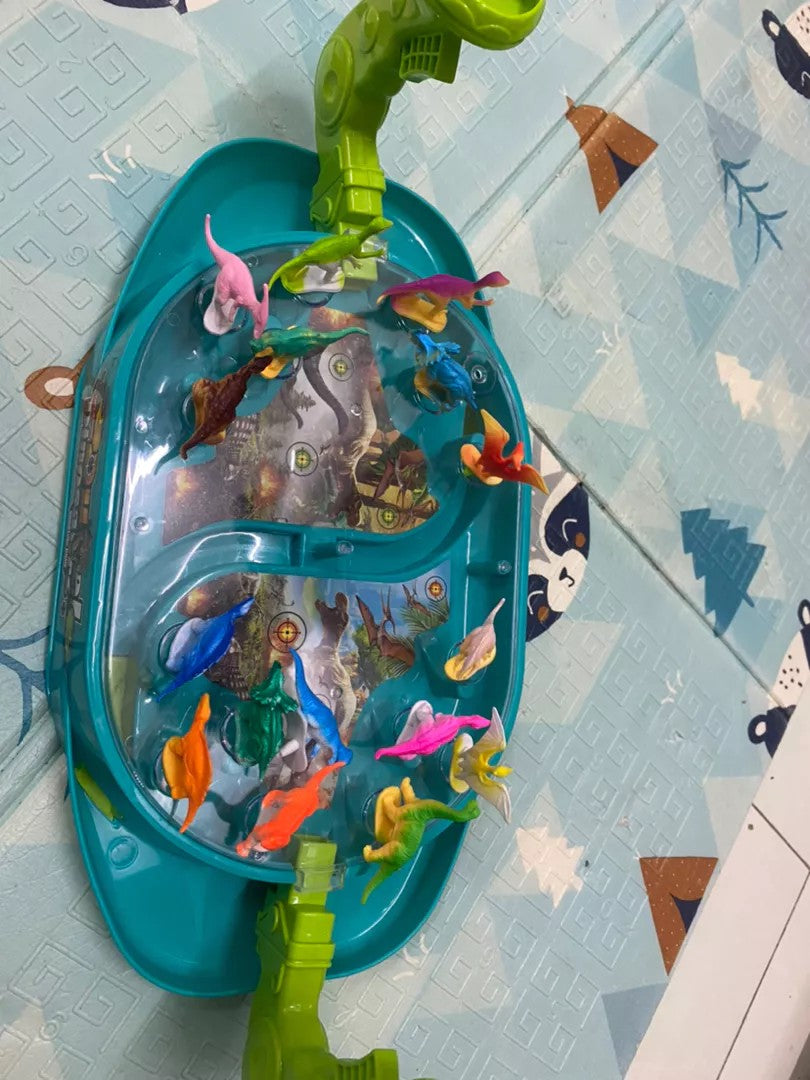 Dinosaur Battle Game with ABS Plastic, No Battery Needed, Sound Effects, Safe for Kids 3+