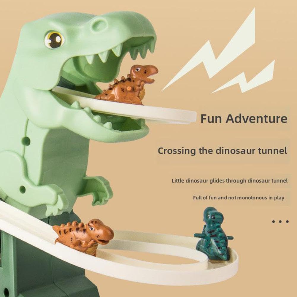 Dinosaur Climbing Slide Toy with 3 Dinosaurs, Light & Music, Safe for Ages 3+