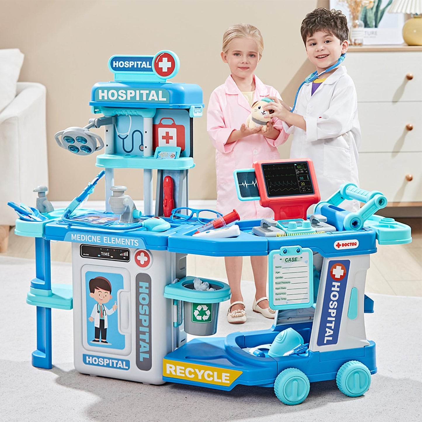 Doctor Playset – Pretend Medical Station with Lights and Realistic Features for Ages 3+