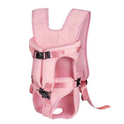 Dog Backpack Carrier, Legs Out Easy-fit Dog Front Carrier for Small Medium Dogs, Adjustable Hands-Free Dog Chest Carrier