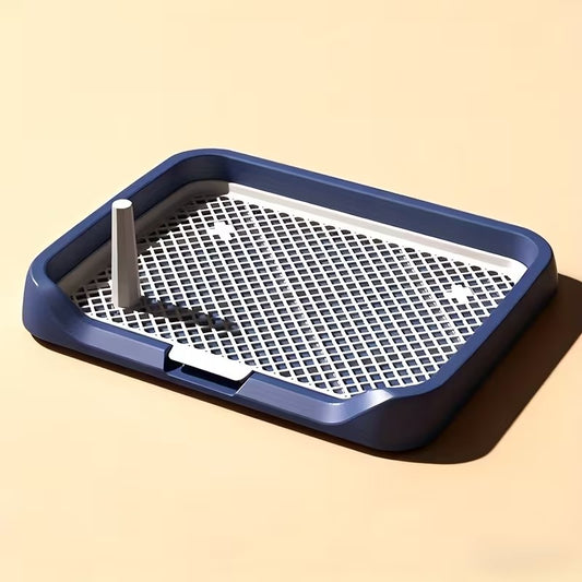 Dog Potty Training Toilet – Plastic Pee Pad Holder with Removable Net, Anti-Splash Guard & Easy Clean Tray
