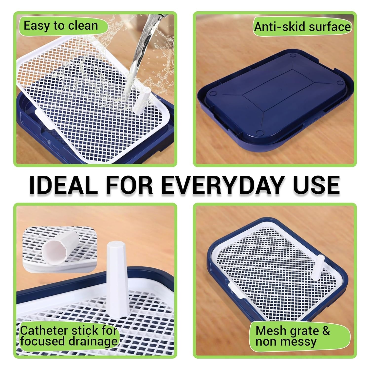 Dog Potty Training Toilet – Plastic Pee Pad Holder with Removable Net, Anti-Splash Guard & Easy Clean Tray