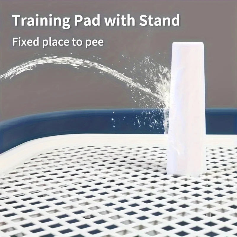 Dog Potty Training Toilet – Plastic Pee Pad Holder with Removable Net, Anti-Splash Guard & Easy Clean Tray