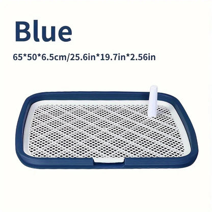 Dog Potty Training Toilet – Plastic Pee Pad Holder with Removable Net, Anti-Splash Guard & Easy Clean Tray