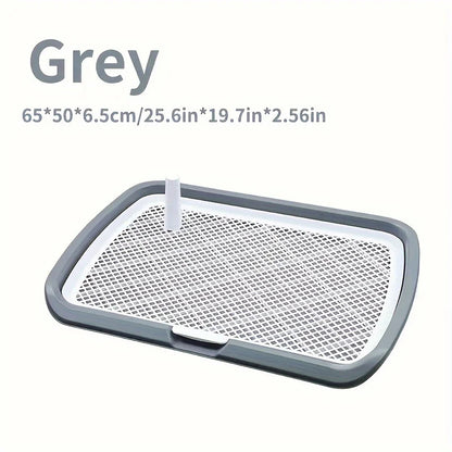 Dog Potty Training Toilet – Plastic Pee Pad Holder with Removable Net, Anti-Splash Guard & Easy Clean Tray