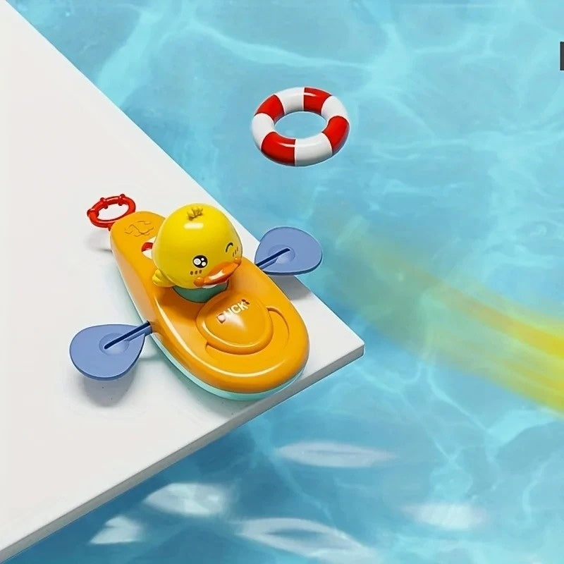 Duck Kayak Toy, Cute Bath Accessory, Compact and Easy to Use, Safe for Ages 2+