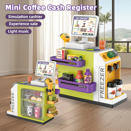 Educational 3-in-1 Cash Register Toy with Pretend Play Supermarket Set, Safe for Ages 3+