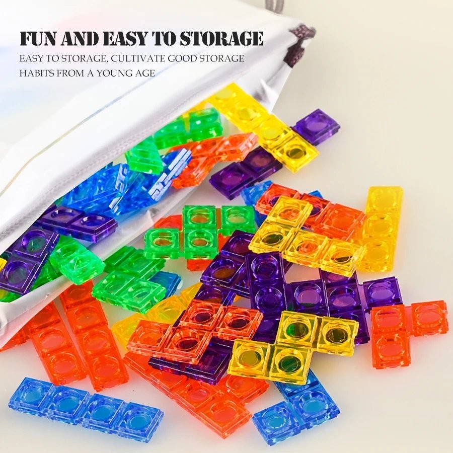 Educational Blocks Puzzle Toy with Interactive Dice Mechanism, Safe for Ages 6+