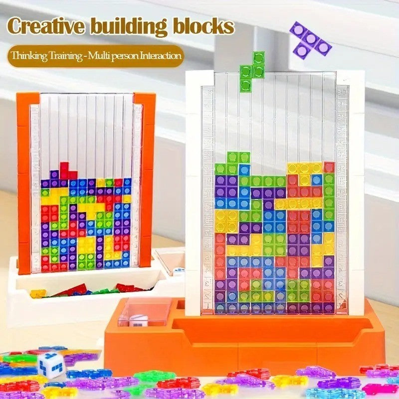 Educational Blocks Puzzle Toy with Interactive Dice Mechanism, Safe for Ages 6+