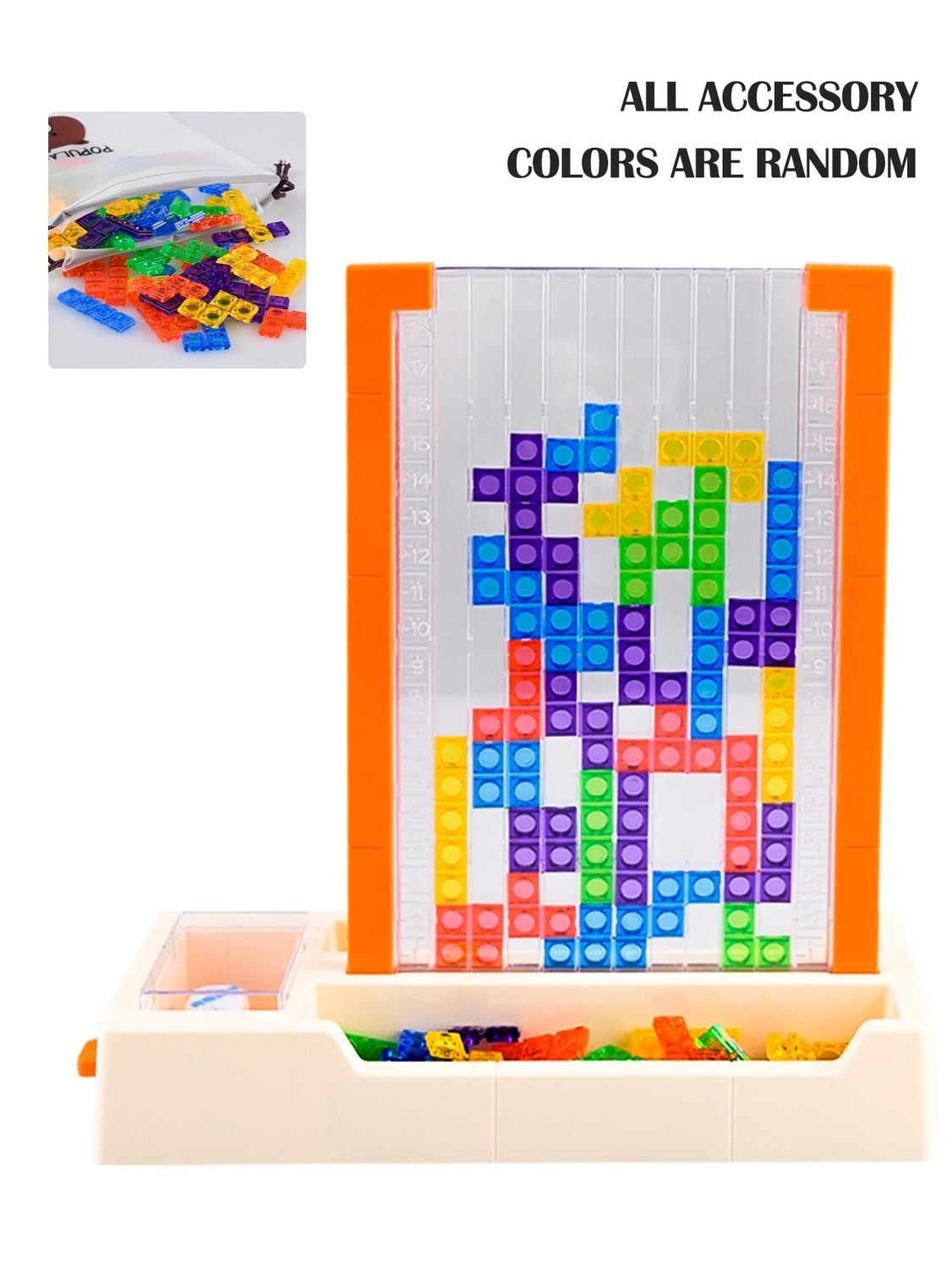 Educational Blocks Puzzle Toy with Interactive Dice Mechanism, Safe for Ages 6+