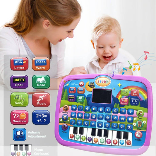 Educational Learning Tablet Toy with Sound Effects and LED Screen Safe for Ages 3+