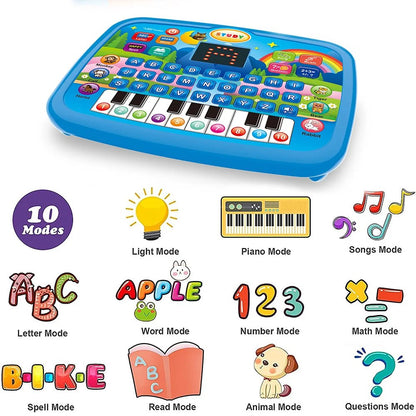 Educational Learning Tablet Toy with Sound Effects and LED Screen Safe for Ages 3+
