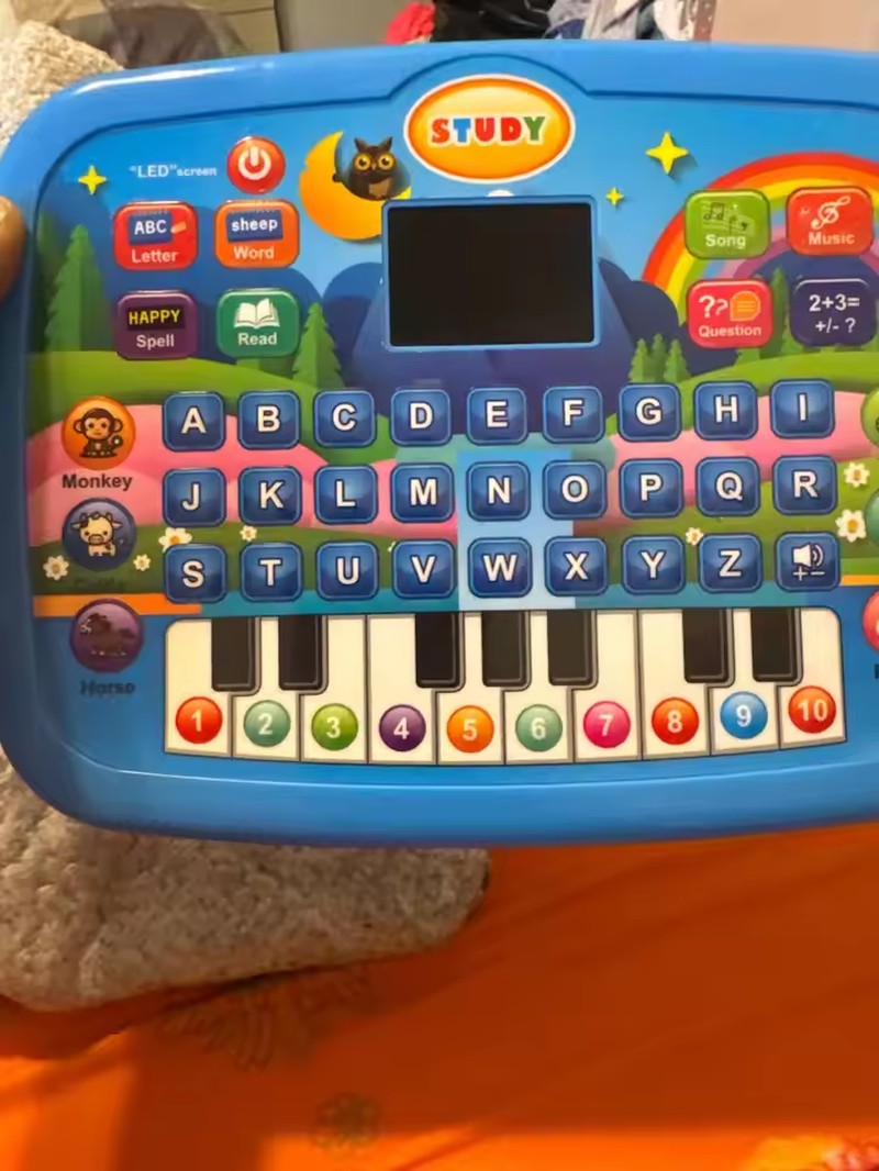 Educational Learning Tablet Toy with Sound Effects and LED Screen Safe for Ages 3+