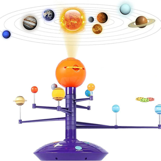 Educational Planet Toy with English and Spanish Voice Interaction, 24-Slide Space Projector, Safe for Ages 6+
