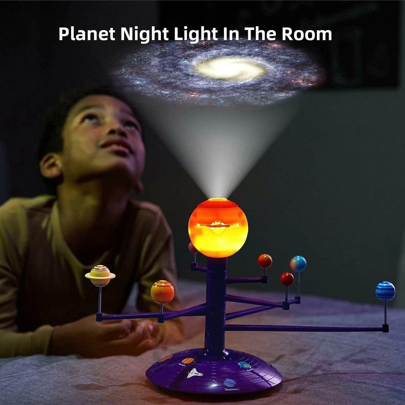 Educational Planet Toy with English and Spanish Voice Interaction, 24-Slide Space Projector, Safe for Ages 6+