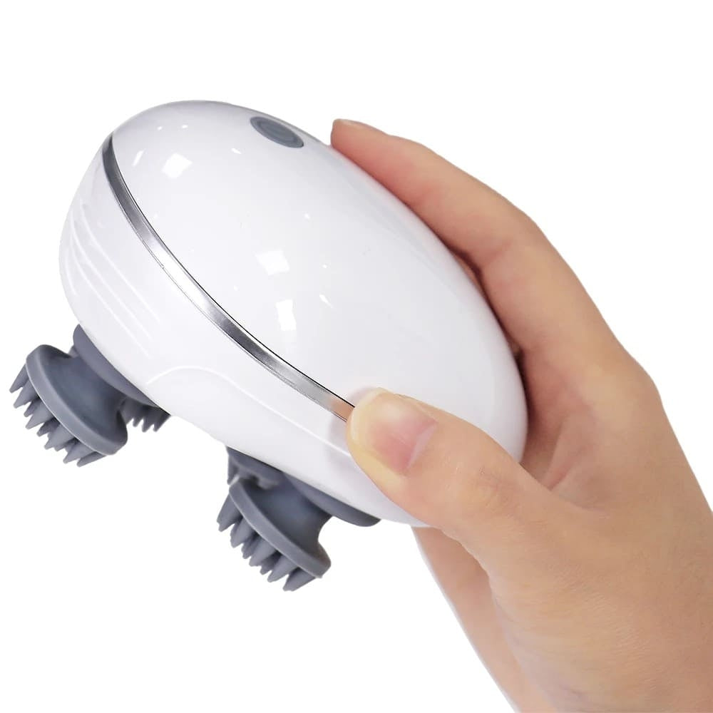 Electric Head Scalp Massager Portable Handheld Body Massager Silicone Waterproof Head Massager