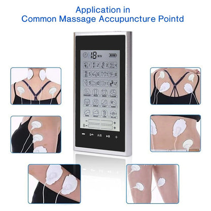 Electric Pulse Massager TENS Muscle Stimulator Physical Therapy Equipment with 24 Modes, EMS Function, and Rechargeable Massage Machine