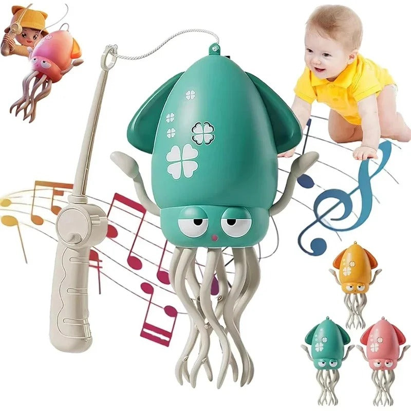 Electric Dancing Octopus Toy with Lights and Sounds, Obstacle Avoidance, Safe for Ages 3+