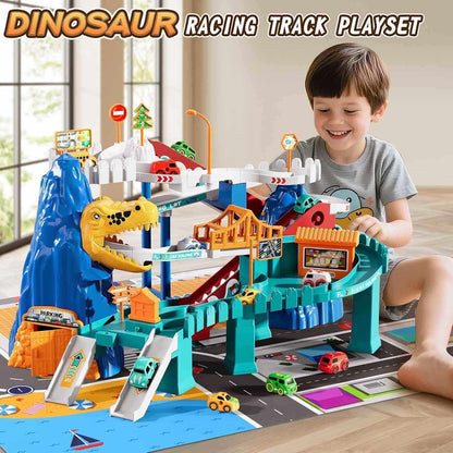 Electric Dinosaur Mountain Track Car with Multi-Floors, Various PCS - Safe for Ages 3+