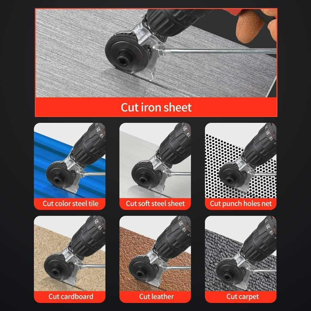 Electric Drill Refitting Plate Shears with Precision Metal Cutting and Multi-Material Cutting Capability