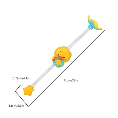 Electric Duck Bath Toy Water Pump with Hand Shower Spray, Strong Suction Cups, Safe for Ages 1+