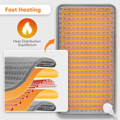 Electric Heating Pad with Controller, Safe Materials, Easy-to-Clean Design and Foldable Portability