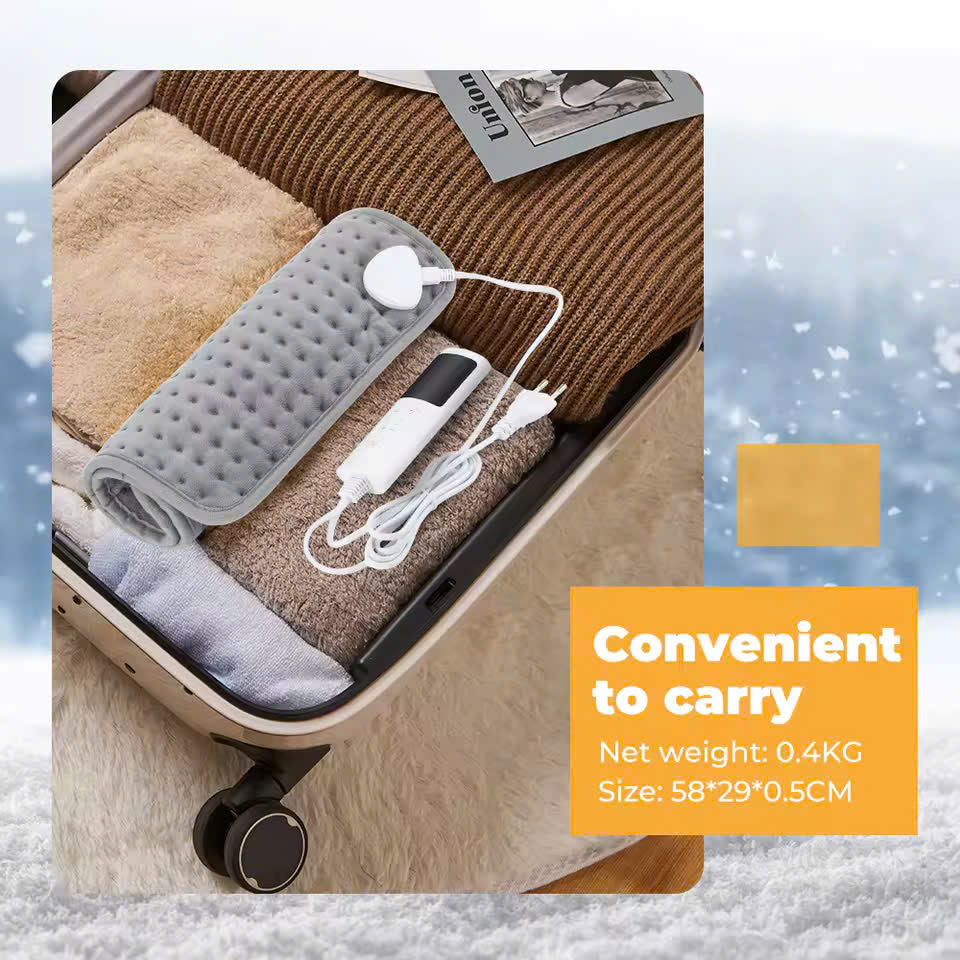 Electric Heating Pad with Controller, Safe Materials, Easy-to-Clean Design and Foldable Portability