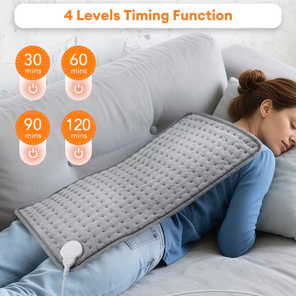 Electric Heating Pad with Controller, Safe Materials, Easy-to-Clean Design and Foldable Portability