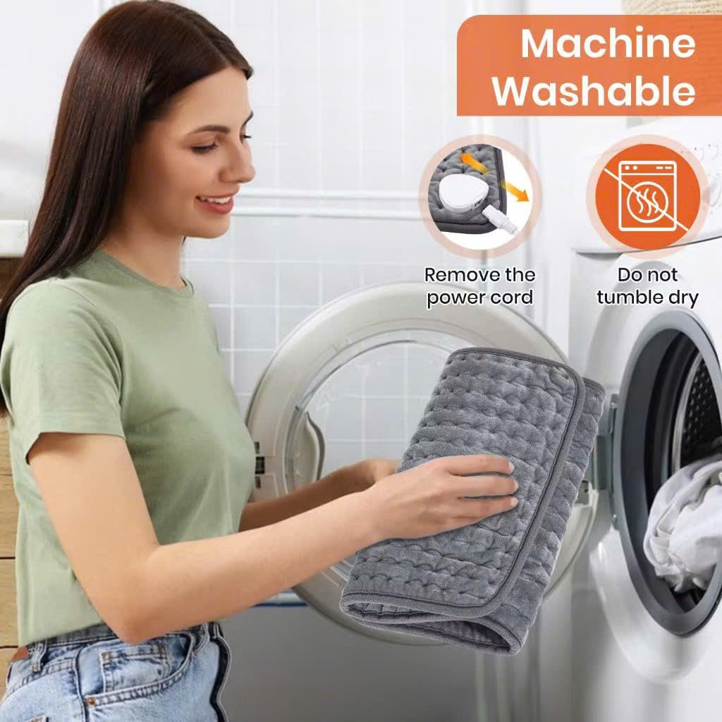 Electric Heating Pad with Controller, Safe Materials, Easy-to-Clean Design and Foldable Portability